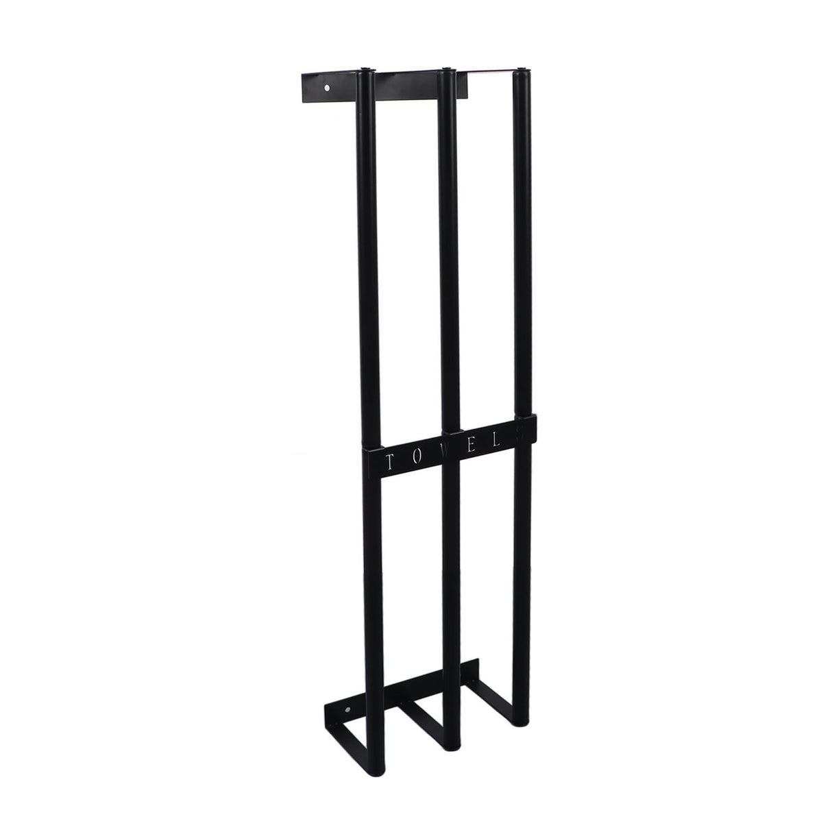 Towel Storage Rack Wall Mounted Black Iron Alloy 3 Bar Rolled Towel Holder for Bathroom
