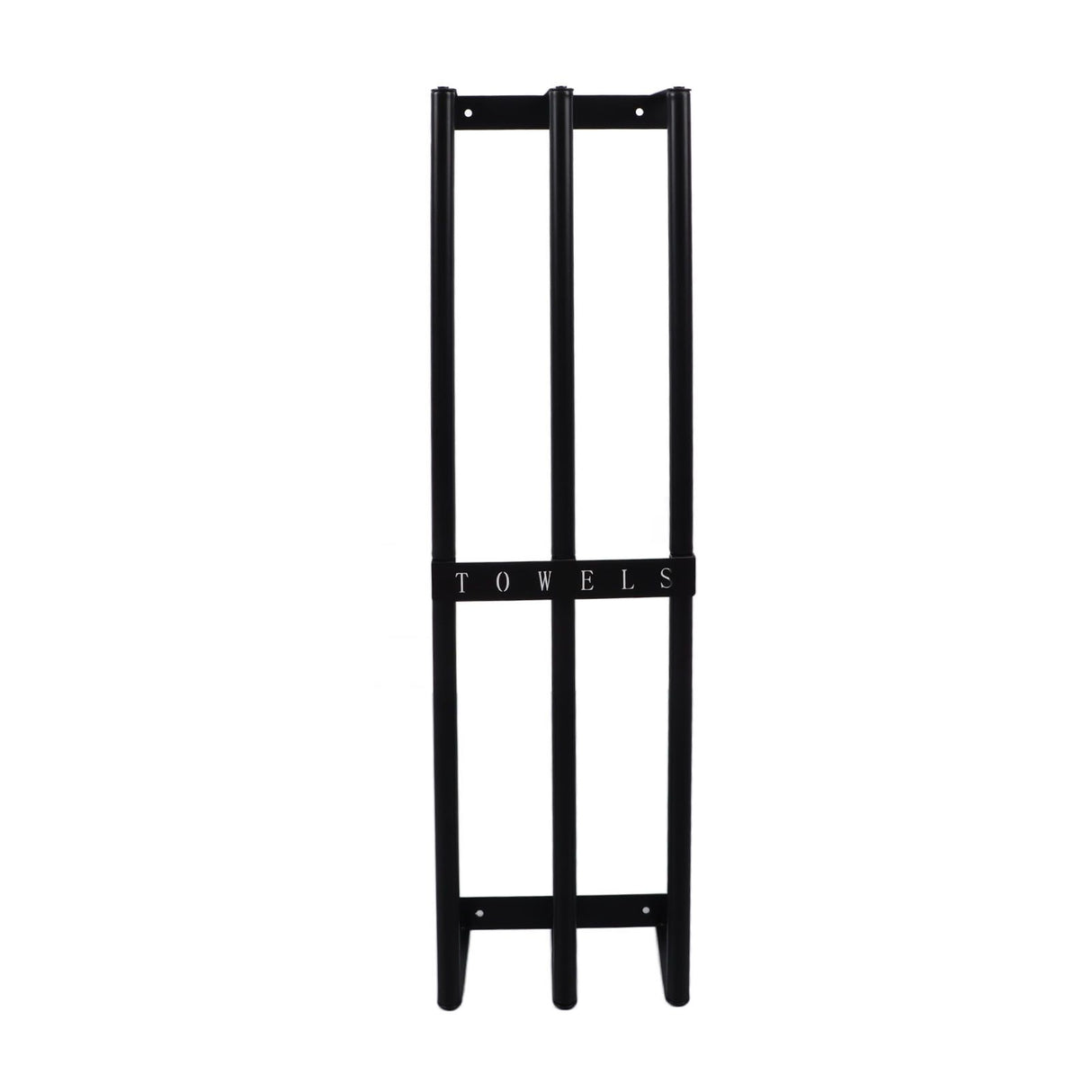 Towel Storage Rack Wall Mounted Black Iron Alloy 3 Bar Rolled Towel Holder for Bathroom