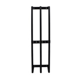 Towel Storage Rack Wall Mounted Black Iron Alloy 3 Bar Rolled Towel Holder for Bathroom - Side View