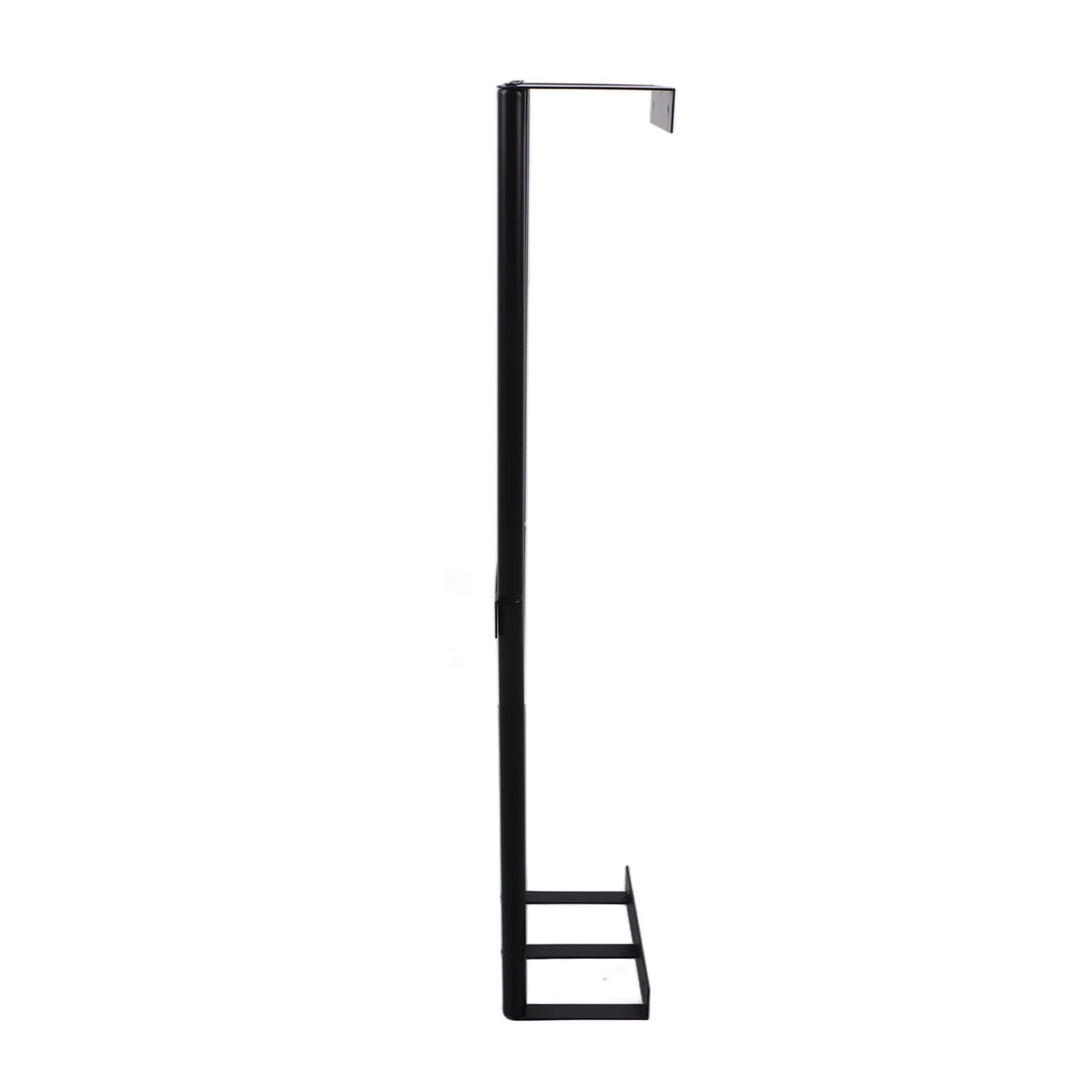 Towel Storage Rack Wall Mounted Black Iron Alloy 3 Bar Rolled Towel Holder for Bathroom