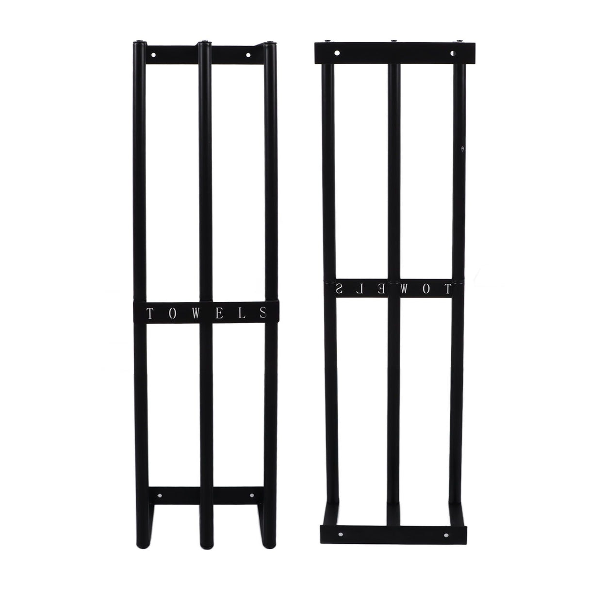 Towel Storage Rack Wall Mounted Black Iron Alloy 3 Bar Rolled Towel Holder for Bathroom