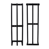 Towel Storage Rack Wall Mounted Black Iron Alloy 3 Bar Rolled Towel Holder for Bathroom - Rear View
