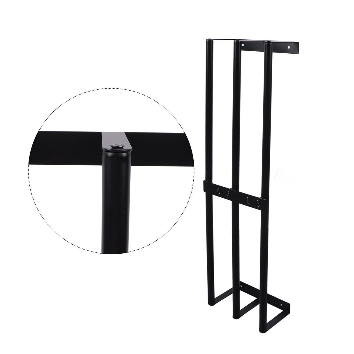 Towel Storage Rack Wall Mounted Black Iron Alloy 3 Bar Rolled Towel Holder for Bathroom