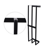 Towel Storage Rack Wall Mounted Black Iron Alloy 3 Bar Rolled Towel Holder for Bathroom