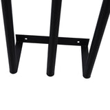 Towel Storage Rack Wall Mounted Black Iron Alloy 3 Bar Rolled Towel Holder for Bathroom