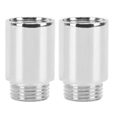 2PCS Shower Arm Extension Stainless Steel Chrome Plating Shower Head Extension Pipe for Bathroom 3cm/1.2in - Front View