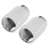 2PCS Shower Arm Extension Stainless Steel Chrome Plating Shower Head Extension Pipe for Bathroom 3cm/1.2in - Side View