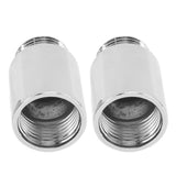 2PCS Shower Arm Extension Stainless Steel Chrome Plating Shower Head Extension Pipe for Bathroom 3cm/1.2in - Top-Down View