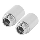 2PCS Shower Arm Extension Stainless Steel Chrome Plating Shower Head Extension Pipe for Bathroom 3cm/1.2in - 45-Degree Angle
