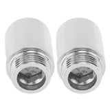 2PCS Shower Arm Extension Stainless Steel Chrome Plating Shower Head Extension Pipe for Bathroom 3cm/1.2in - Rear View