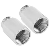 2PCS Shower Arm Extension Stainless Steel Chrome Plating Shower Head Extension Pipe for Bathroom 3cm/1.2in - Extra Image