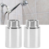 2PCS Shower Arm Extension Stainless Steel Chrome Plating Shower Head Extension Pipe for Bathroom 3cm/1.2in - Extra Image