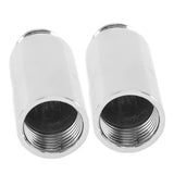2PCS Shower Arm Extension Stainless Steel Chrome Plating Shower Head Extension Pipe for Bathroom 5.1cm/2in - Side View