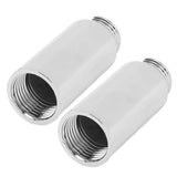 2PCS Shower Arm Extension Stainless Steel Chrome Plating Shower Head Extension Pipe for Bathroom 5.1cm/2in - Close-Up Angle
