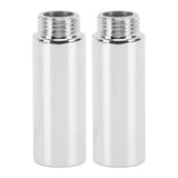 2PCS Shower Arm Extension Stainless Steel Chrome Plating Shower Head Extension Pipe for Bathroom 6.1cm/2.4in