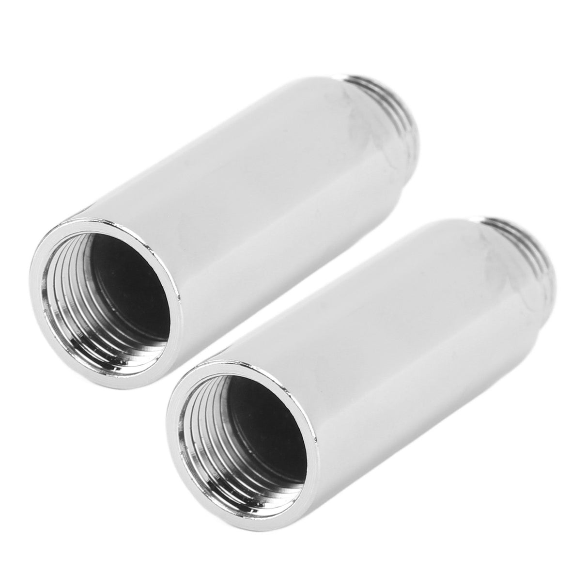 2PCS Shower Arm Extension Stainless Steel Chrome Plating Shower Head Extension Pipe for Bathroom 6.1cm/2.4in
