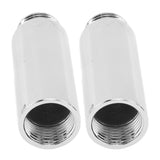 2PCS Shower Arm Extension Stainless Steel Chrome Plating Shower Head Extension Pipe for Bathroom 6.1cm/2.4in - Top-Down View