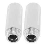 2PCS Shower Arm Extension Stainless Steel Chrome Plating Shower Head Extension Pipe for Bathroom 6.1cm/2.4in - Rear View