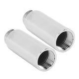 2PCS Shower Arm Extension Stainless Steel Chrome Plating Shower Head Extension Pipe for Bathroom 6.1cm/2.4in - Low Angle