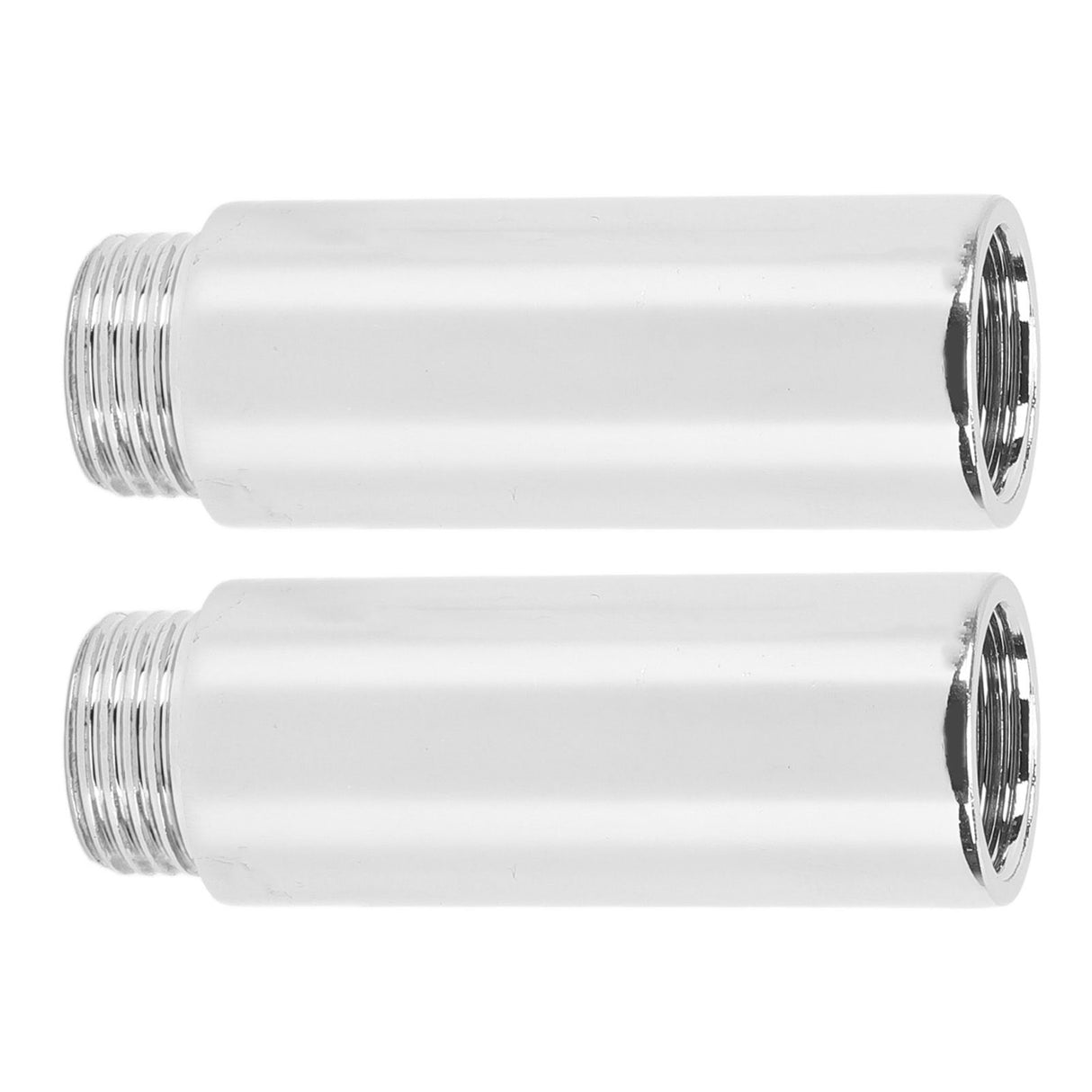 2PCS Shower Arm Extension Stainless Steel Chrome Plating Shower Head Extension Pipe for Bathroom 6.1cm/2.4in