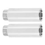 2PCS Shower Arm Extension Stainless Steel Chrome Plating Shower Head Extension Pipe for Bathroom 6.1cm/2.4in - Extra Image