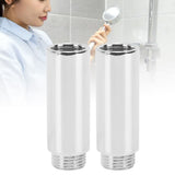 2PCS Shower Arm Extension Stainless Steel Chrome Plating Shower Head Extension Pipe for Bathroom 6.1cm/2.4in
