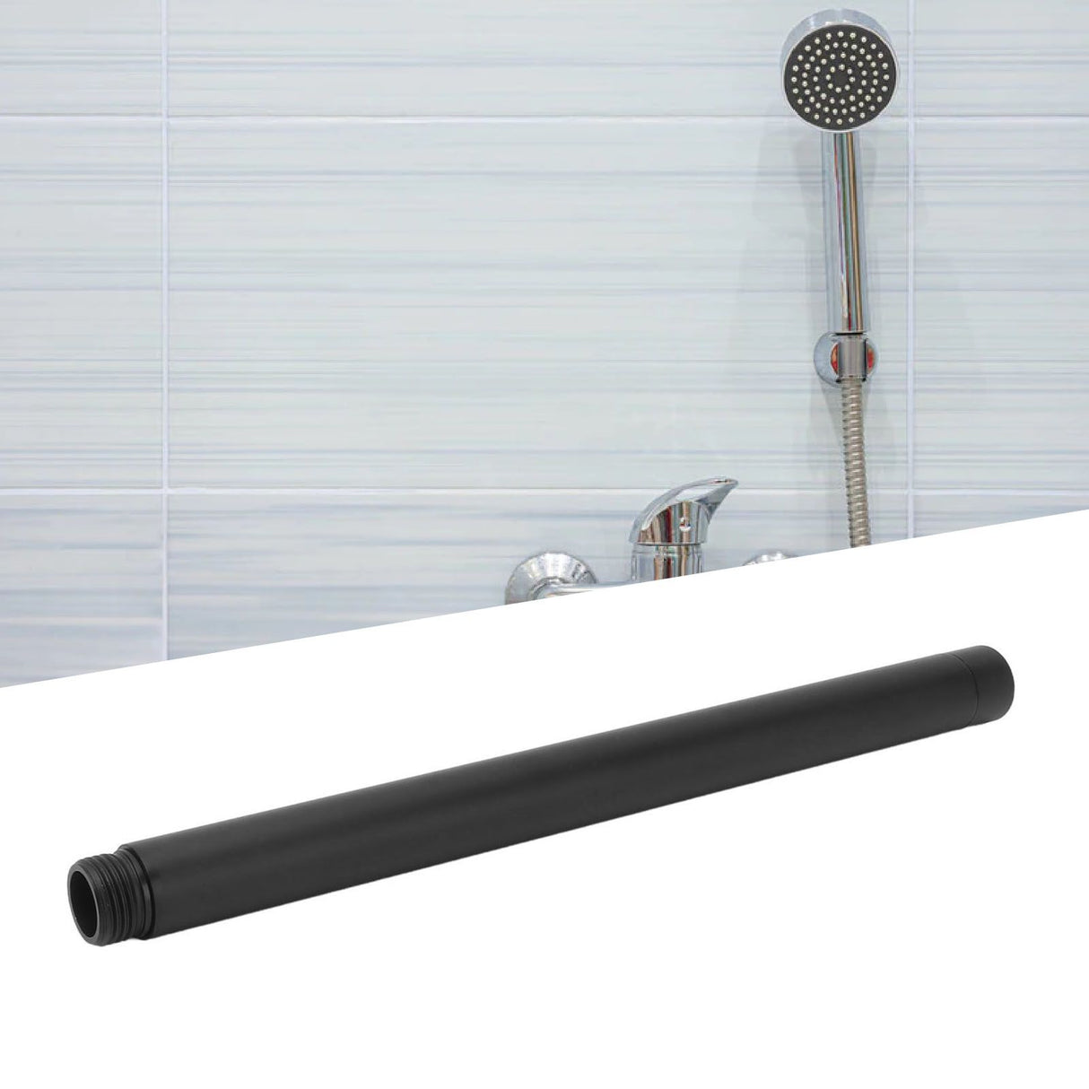 Shower Head Extension Stainless Steel Shower Arm Fine Surface Easy Installation Shower Pipe Extension 10in