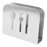 Napkin Holder Napkin Dispenser Stainless Steel Minimalist Compact Easy Maintenance Napkin Rack for Hotel Restaurant - Side View