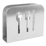 Napkin Holder Napkin Dispenser Stainless Steel Minimalist Compact Easy Maintenance Napkin Rack for Hotel Restaurant - Top-Down View