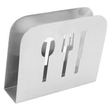Napkin Holder Napkin Dispenser Stainless Steel Minimalist Compact Easy Maintenance Napkin Rack for Hotel Restaurant - Rear View