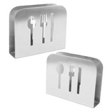 Napkin Holder Napkin Dispenser Stainless Steel Minimalist Compact Easy Maintenance Napkin Rack for Hotel Restaurant - Close-Up Angle