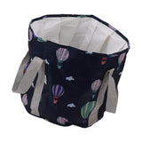 Collapsible Foot Bath Basin PVC Insulated Portable Foot Soaking Bath Tub Water Bucket with Handle for Outdoor Camping Travel Navy Blue Balloon - Close-Up Angle