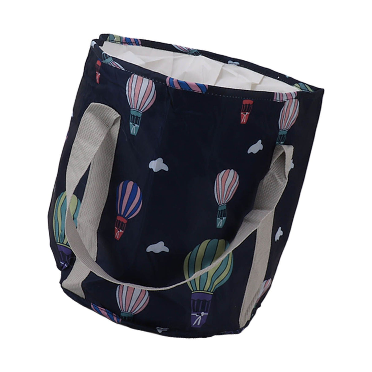 Collapsible Foot Bath Basin PVC Insulated Portable Foot Soaking Bath Tub Water Bucket with Handle for Outdoor Camping Travel Navy Blue Balloon