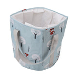 Collapsible Foot Bath Basin PVC Insulated Portable Foot Soaking Bath Tub Water Bucket with Handle for Outdoor Camping Travel Blue Small Tree - Top-Down View