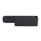 Hand Towel Holder Acrylic Modern Self Adhesive Wall Mounted Towel Bar Hanger for Bathroom Kitchen Lavatory Black - Close-Up Angle