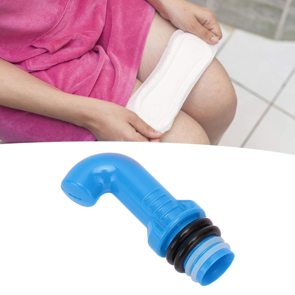 Bidet Bottle Attachment Bidet Sprayer Head Compatible with Every Bottle ABS Portable Bidet Bidet Nozzle for Water Bottle Blue