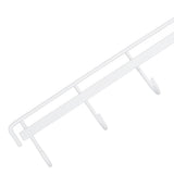 2pcs Wall Mounted Coat Rack Stainless Steel Wall Hanging Coat Hook Rail with 6 Hooks for Clothes Towel Hat 6 Hooks 2 White