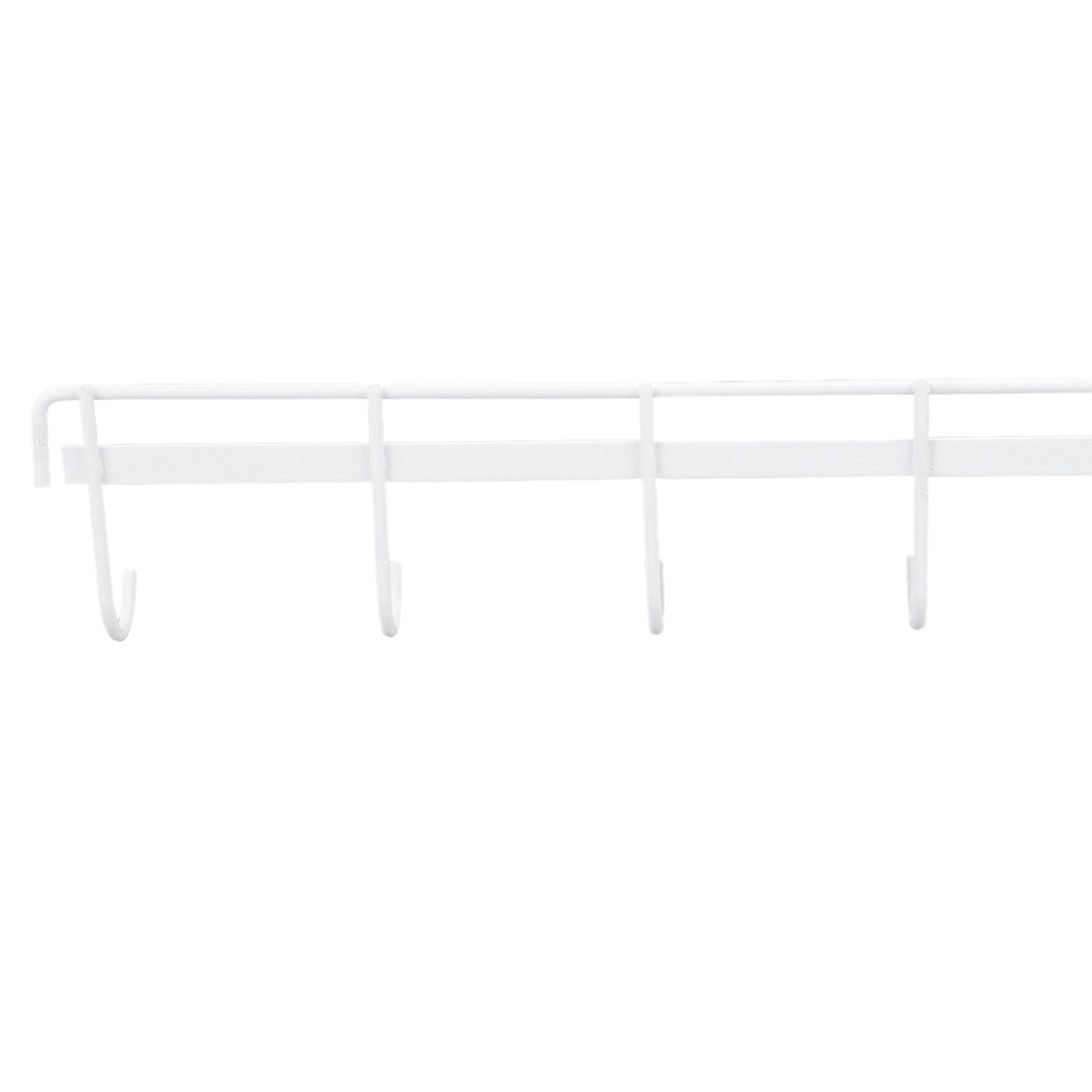 2pcs Wall Mounted Coat Rack Stainless Steel Wall Hanging Coat Hook Rail with 6 Hooks for Clothes Towel Hat 6 Hooks 2 White