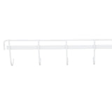 2pcs Wall Mounted Coat Rack Stainless Steel Wall Hanging Coat Hook Rail with 6 Hooks for Clothes Towel Hat 6 Hooks 2 White