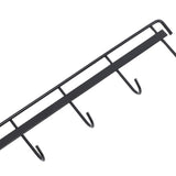 2pcs Wall Mounted Coat Rack Stainless Steel Wall Hanging Coat Hook Rail with 6 Hooks for Clothes Towel Hat 6 Hooks 2 Black