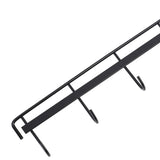 2pcs Wall Mounted Coat Rack Stainless Steel Wall Hanging Coat Hook Rail with 6 Hooks for Clothes Towel Hat 6 Hooks 2 Black