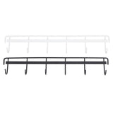 2pcs Wall Mounted Coat Rack Stainless Steel Wall Hanging Coat Hook Rail with 6 Hooks for Clothes Towel Hat 6 Hooks 1 Black 1 White