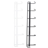 2pcs Wall Mounted Coat Rack Stainless Steel Wall Hanging Coat Hook Rail with 6 Hooks for Clothes Towel Hat 6 Hooks 1 Black 1 White