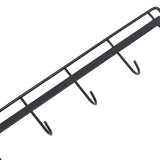 2pcs Wall Mounted Coat Rack Stainless Steel Wall Hanging Coat Hook Rail with 6 Hooks for Clothes Towel Hat 6 Hooks 1 Black 1 White