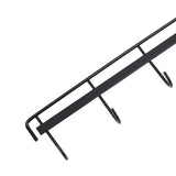 2pcs Wall Mounted Coat Rack Stainless Steel Wall Hanging Coat Hook Rail with 6 Hooks for Clothes Towel Hat 6 Hooks 1 Black 1 White