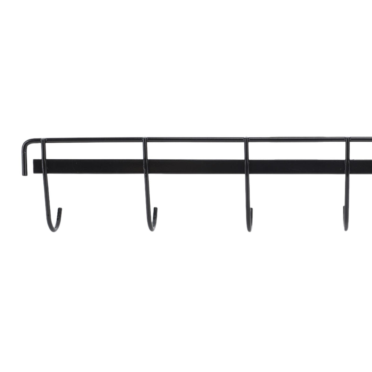 2pcs Wall Mounted Coat Rack Stainless Steel Wall Hanging Coat Hook Rail with 6 Hooks for Clothes Towel Hat 6 Hooks 1 Black 1 White