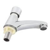 Time Delay Basin Sink Faucet Copper Alloy Push Switch Water Saving Tap for Home Kitchen Bathroom Hotel - Close-Up Angle