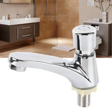 Time Delay Basin Sink Faucet Copper Alloy Push Switch Water Saving Tap for Home Kitchen Bathroom Hotel - Extra Image