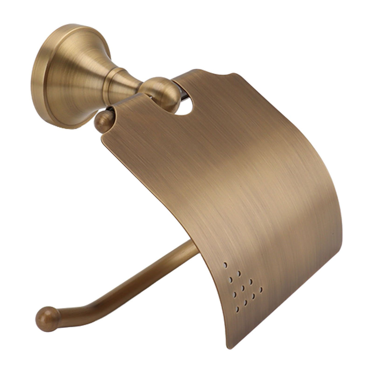 Toilet Paper Holder Wall Mounted Copper Vintage Style Ample Space Scratch Resistant for Washroom Bathroom