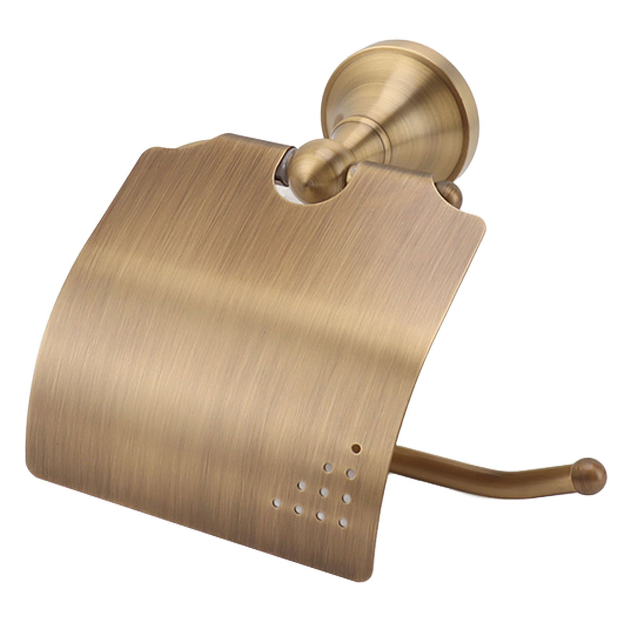 Toilet Paper Holder Wall Mounted Copper Vintage Style Ample Space Scratch Resistant for Washroom Bathroom
